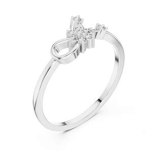 14K Elegant Party Wear <b>Ring</b> in Silver <b>CZ</b> Jewelry - Product Image 6