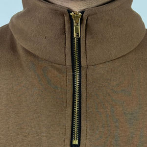 À la mode demi-fermeture éclair coton mélangé pull élégant sportif quart Zip sweat doux polaire de haute qualité pour hommes basiques sweat - Product Image 6
