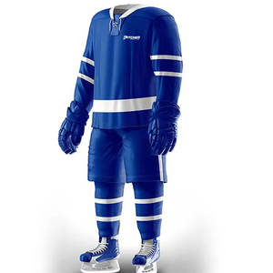 Conjunto de Uniforme Profesional de Hockey sobre Hielo con Pantalones de Jersey Ligeros, Transpirables y Ecológicos para Prácticas, Partidos y Juegos Competitivos - Product Image 1