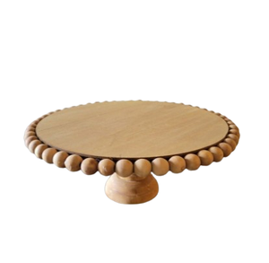 Soporte para Pastel de Madera de Acacia, Plato de Servicio Multiusos para Mesa de Postres, Juego de Soportes Redondos para Pastel - Product Image 1