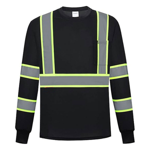 Camiseta de Trabajo de Alta Visibilidad Reflectante para Hombre, Ropa de Seguridad de Poliéster con Franjas Reflectantes - Product Image 5
