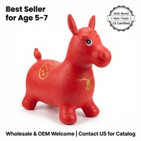 Cheval sauteur en PVC pour enfants, jouet rebondissant souple, sûr et anti-éclatement, équipement de jeu intérieur/extérieur, vente en gros