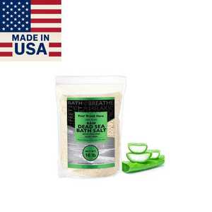 Aromasong Int. Sal del Mar Muerto cruda de 16 lb hecha en EE. UU., polvo para baño con infusión de aloe vera orgánico, marca privada con pedido mínimo bajo - Product Image 1
