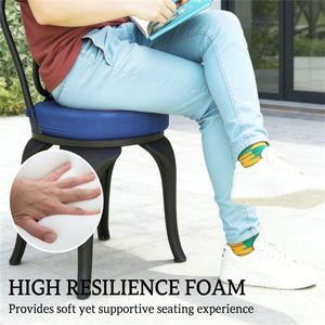 Juego de 4 Cojines Circulares para Sillas de Terraza Azul Marino - Solo Cojines - Product Image 2