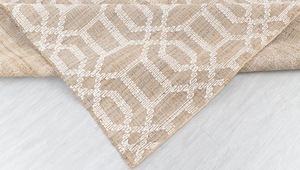 Handwoven Wool Kilim <b>Rug</b> Natural Earthy Brown <b>White</b> Abstract Pattern Low Pile Non-Slip Thick | Modern Eco-Friendly Anti-Bacteria - Product Image 5