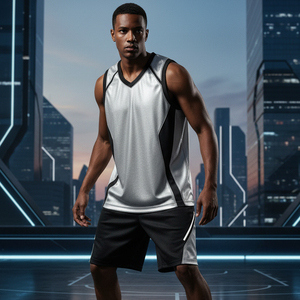 Ensemble de maillots et shorts de basket-ball personnalisés OEM avec logo, séchage rapide, respirant, pour tournois de basket-ball - Product Image 6