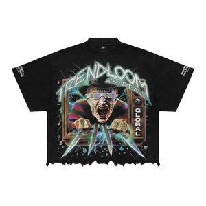 Camiseta Unisex Extra Grande de Algodón 100% Ecológico, Logotipo Personalizado, Estilo Urbano Americano, Talla Grande, Ligera y de Secado Rápido - Product Image 1