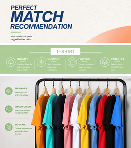 เสื้อยืดคอตตอนเมอร์เซอไรซ์ OEM 40 ตัว แพ็ค สำหรับทุกเพศ คอกลม แขนสั้น สีพื้น พิมพ์ลายตามสั่ง เสื้อยืดโฆษณาแบบพื้นฐาน - Product Image 3