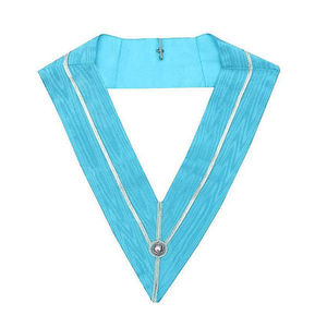 Collier de Maître Maçon Maçonnique 2025 en Or sur Velours Bleu Brodé à la Main – Matière de Qualité Supérieure – Écharpe Maçonnique - Product Image 4