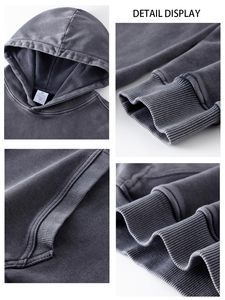 Sudadera con Capucha Extra Grande para Hombre, Bordada Personalizada, con Cordón Ajustable, para Uso Diario Informal y Estilo Urbano - Product Image 4