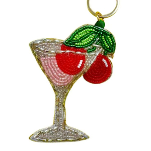 Nouveauté : Breloques de sac brodées à la main en perles de rocaille, accessoires de porte-clés perlés au style classique - Product Image 1