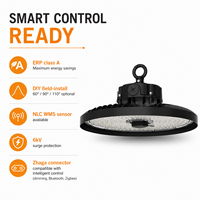 Lámpara LED Industrial UFO High Bay de 50W, 60W, 80W con 7 Años de Garantía, 200 lm por W, Chips LED Liteon 5050, Lente de PC, IP65, IK08