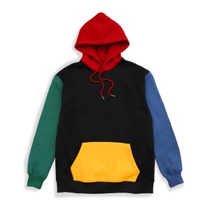 Sweat à capuche court pour homme en molleton de coton ciré noir délavé à l'acide, 2 tons de couleur, 500 GSM, tricoté, hiver, avec logo OEM - Product Image 3