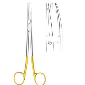 กรรไกรผ่าตัดโค้ง Kaye Facelift Supercut รุ่น TC Gold ขนาด 5.75 นิ้ว (14.5 ซม.) ผลิตจากเหล็กกล้าไร้สนิม สำหรับงานผ่าตัดที่ต้องการความแม่นยำ รุ่น KFS-02 CE - Product Image 3