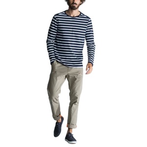 เสื้อยืดคอกลมแขนยาวสำหรับผู้ชายทรง5% ผ้าคอตตอน95% เข้ารูปขนาดใหญ่ผลิตจากโรงงาน - Product Image 2