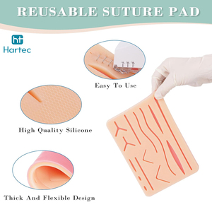Top Trendy Product Suture Practice Kit With Stainless Steel Instruments And Reusable Suture <b>Pad</b> For Medical Students Training - Product Image 2