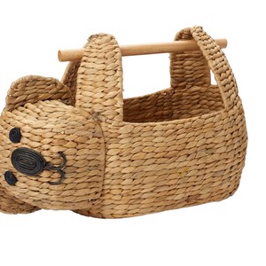 Panier en jacinthe d'eau tressé en forme de paresseux mignon, bac de rangement décoratif pour jouets, panier organisateur de livres pour chambre d'enfant - Product Image 3