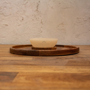 Plato de madera para chips y salsa con sección integrada para la salsa |   Tabla de Madera Natural para Servir Bocadillos y Aperitivos - Product Image 4
