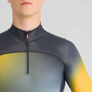 <b>Men's</b> Gradient <b>Long</b> <b>Sleeve</b> <b>Cycling</b> <b>Jersey</b> Sweat-Wicking Breathable Quick Dry Active Stretch Sport Top Adult Wear - Product Image 3