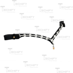Luxury Crystal Horse Browband Pearl <b>Drop</b> | Premium Leather Equestrian Headstall Accessory Customized Color Size Comfortable - Product Image 4