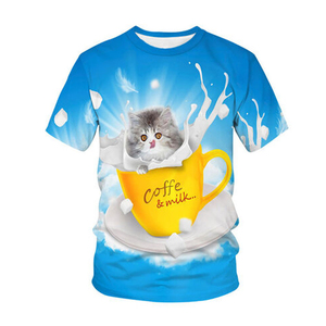 Camisetas de Hombre al por Mayor, 100% Algodón, Impresión por Sublimación, Diseño Popular, Personaliza tu Propio Logotipo, Camisetas de Manga Corta para Hombre - Product Image 3