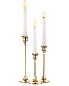 Modern Design Candle Holder Candle Stick Deluxe Quality Golden Metal Brass Candlestick Candle Holder Home Decoration <b>Tealight</b> - Product Image 1