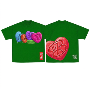 T-shirt pour homme avec imprimé à motifs unis, col rond, manches courtes, coupe classique, 100% coton tricoté - Product Image 5