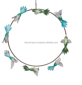New Year and <b>Christmas</b> Hanging Decoration Round Shaped Metal Half Flower <b>Wreath</b> <b>for</b> Indoor and Outdoor Parties - Product Image 5