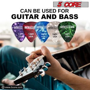 Set di 12 Plettri per Chitarra in Celluloide, Spessore 0,46mm, Colore Viola, Tono Caldo per Chitarra Acustica - Product Image 4