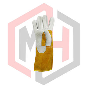 Gants de soudage TIG renforcés en cuir de chèvre, gants de travail robustes et durables, résistants aux déchirures, anti-coupures, anti-chaleur, anti-statiques, ignifuges - Product Image 2