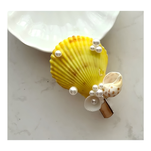 Pinza para el Cabello con Conchas Marinas, Accesorio Elegante Hecho a Mano para Bodas de Verano en la Playa y Ocasiones Especiales - Product Image 6