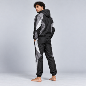 Survêtement coupe-vent pour homme avec tissu de qualité supérieure, respirant, confortable, léger, coupe ajustée, design coupe-vent - Product Image 5