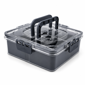Recipientes Herméticos Premium de 4 Compartimentos para Almacenamiento de Frutos Secos, Aptos para Lavavajillas, Ecológicos, de Grado Alimenticio, Libres de BPA, de Plástico - Product Image 1