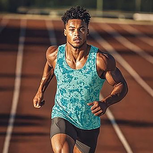 Camiseta sin mangas para correr para hombre – Camiseta de gimnasio de secado rápido – Chaleco deportivo transpirable para hacer ejercicio, entrenar y trotar - Product Image 4
