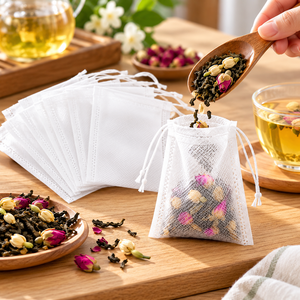 Bolsitas de Té Desechables con Cordón, Bolsitas de Té Vacías para Té de Hojas Sueltas, Hierbas, Especias y para Cocinar Sopas - Product Image 6