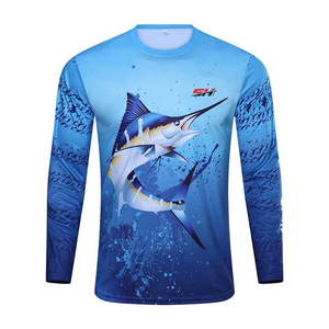 Chemise de pêche légère pour hommes, anti-humidité, vêtements de performance pour l'extérieur, protection solaire, haut à manches longues pour la pêche et la navigation de plaisance - Product Image 1