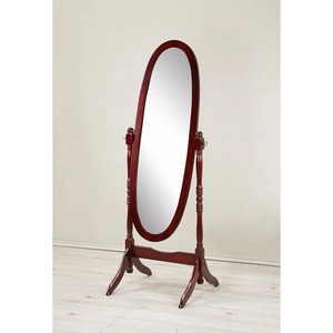 Miroir ovale vintage avec base mobile, ajoute de la chaleur et une esthétique naturelle aux espaces vides, vente en gros depuis l'Inde - Product Image 4
