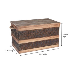 Wooden <b>Storage</b> <b>Box</b> Perfect <b>For</b> Coffee Table <b>Storage</b> Living Room <b>Decor</b> Blanket Organizer And Keepsake Trunk <b>Box</b> From India - Product Image 2