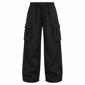 Custom Color & Logo Wholesale Customized <b>Men's</b> Heavyweight Cotton Fleece Casual <b>Trousers</b> with <b>Drawstring</b> Closure Eco-Friendly - Product Image 2