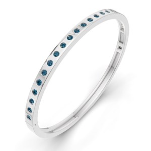 Top Demanded Openable <b>Bangle</b> <b>Bracelet</b> Crafted From 14k Gold Classic And Glowing Round Cut Royal Blue Lab Grown Diamond <b>Bracelet</b> - Product Image 2