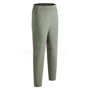 High Quality Streetwear Men's Sports <b>Trouser</b> Straight Canvas Lightweight <b>Elastic</b> <b>Waist</b> 100% Cotton Breathable Quick Dry - Product Image 3