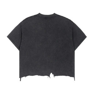 T-shirt Rétro Homme Style Urbain, Coton Haute Qualité, Coupe Ample Manches Courtes Épaules Tombantes, Oversize Boxy, Tissu de Gym Grammage 230 - Product Image 4