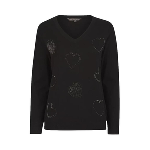 Pull-over fantaisie à col en V pour dames Pull-over en tricot pour femmes Pull-over pour femmes - Product Image 1