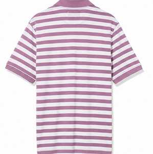 Drago Exports – Tissu en toile vintage uni mauve et blanc pour chemise à manches courtes en coton respirant pour homme, avec logo frontal, idéal pour le golf et les tenues décontractées - Product Image 2