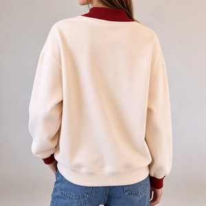 Sudadera con capucha para mujer con estampado 3D personalizado OEM, estilo moderno, corte holgado, cuello acanalado, fabricante, disponible con DTG y bordado. - Product Image 3