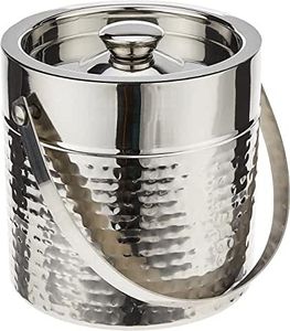 Cubo de Hielo Metálico Comercial de Doble Pared Aislado para Bebidas con Tapa, Asa y Pinzas, Suministros para Restaurantes y Bares - Product Image 6