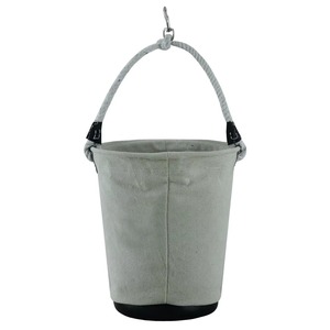 Heavy Duty Canvas Cylindrical Waterproof Power <b>Tool</b> <b>Bag</b> with Hard Bottom 200 lb Capacity for Electrician & High-Altitude Workers - Product Image 3