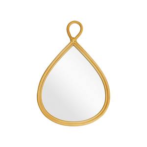 Espejo de pared de ratán en forma de lágrima, espejo colgante natural, decoración para el hogar, para hoteles, cafeterías, venta al por mayor, proveedor sostenible. - Product Image 1