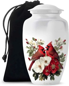 Urna Funeraria de Aluminio Grande, Color Rosa, con Hermosas Flores, de Excelente Calidad, para Cenizas Humanas Adultas, Decorativa - Product Image 5
