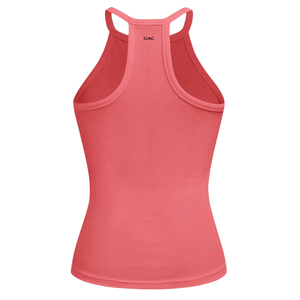 Débardeur côtelé dos nu pour femme, sans manches, coupe ajustée, en maille extensible, camisole décontractée d'été, doux, respirant, en polyester, pour usage quotidien, rose - Product Image 2